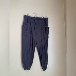 Aerie women Jogger cotton popcorn textured pull on joggers grey Size XL